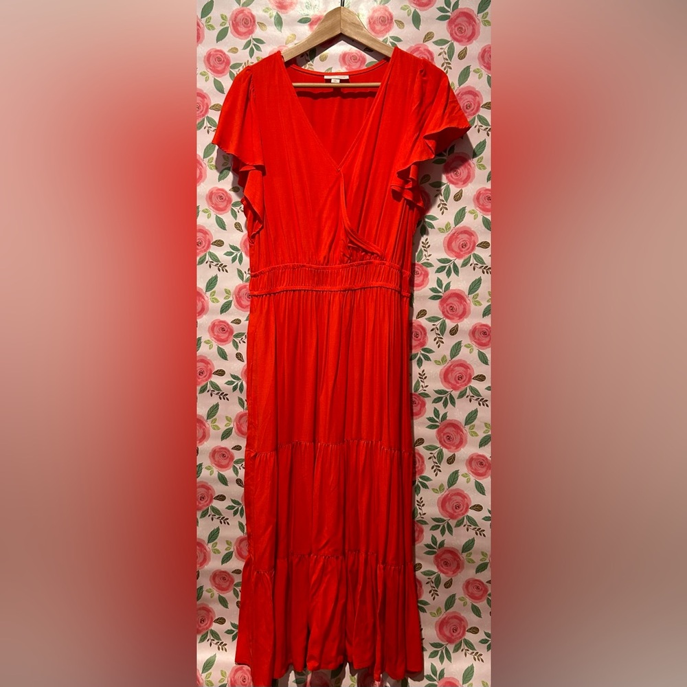 Orange Ruffle dress